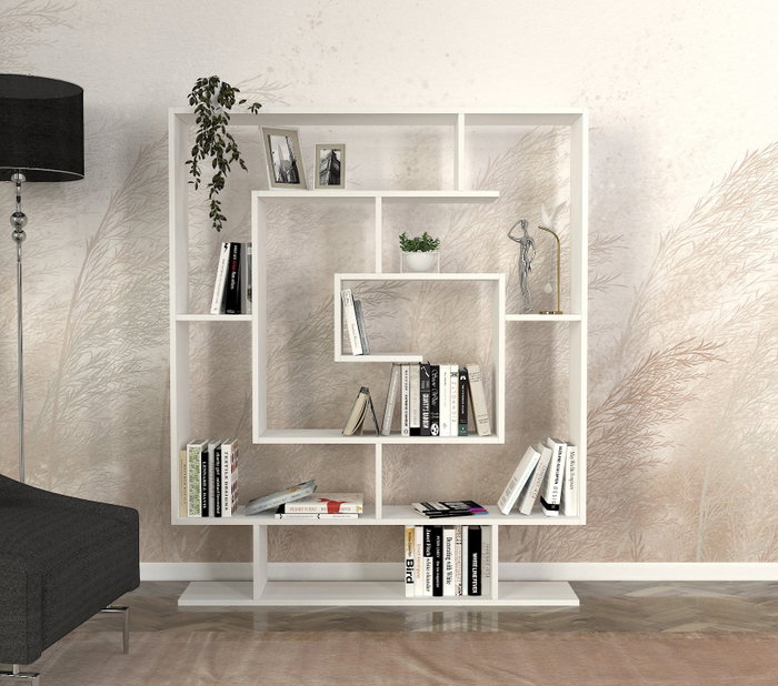 Hanah Home Estantería Escandinava Blanca 124.8x149.4x22 cm